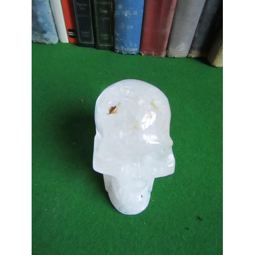 204 - Rock Crystal Momentii Morai Skull Approximately 4 Inches High