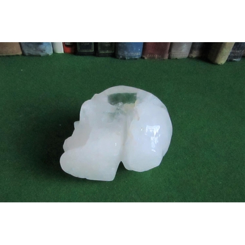 204 - Rock Crystal Momentii Morai Skull Approximately 4 Inches High