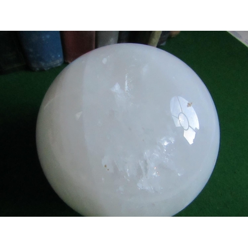 205 - Finely Cut and Polished Quartz Orb 5 Inches Diameter Approximately