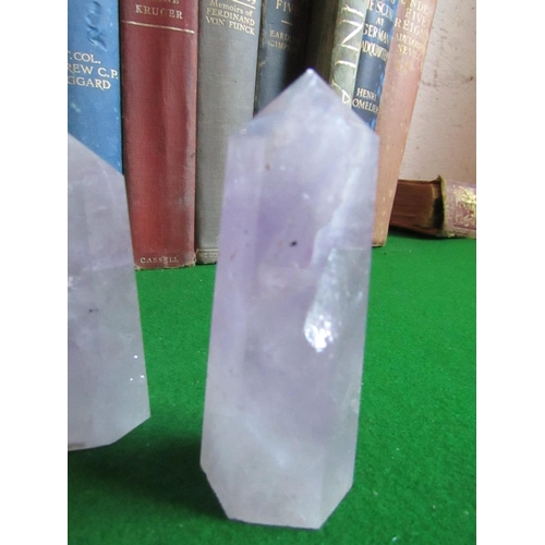 210 - Three Amethyst Obelisks Each Approximately 4 Inches High