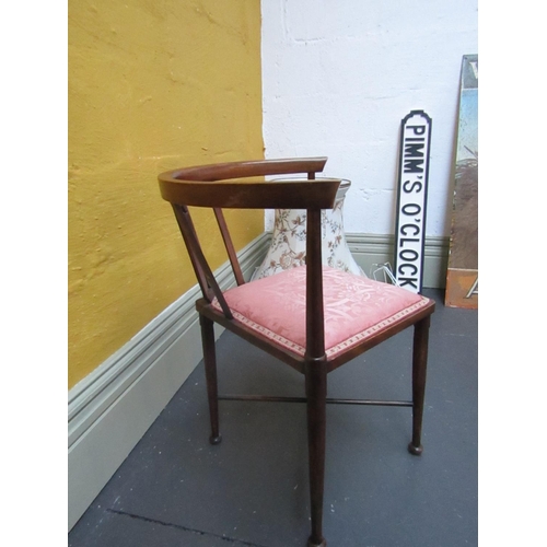 223 - Edwardian Inlaid Mahogany Corner Chair