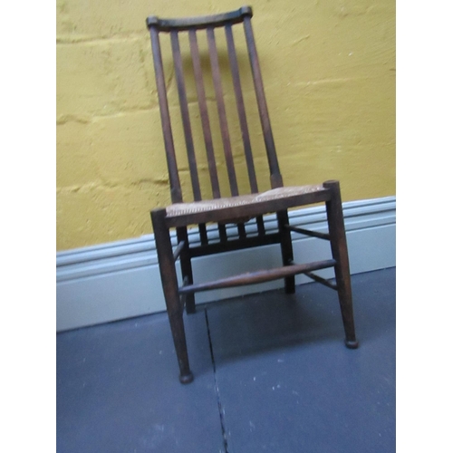 226 - Country Side Chair with Rail Back Above Wicker Seat Attractive Form