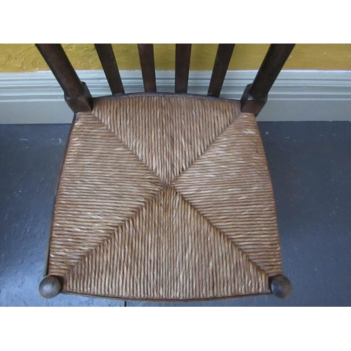 226 - Country Side Chair with Rail Back Above Wicker Seat Attractive Form