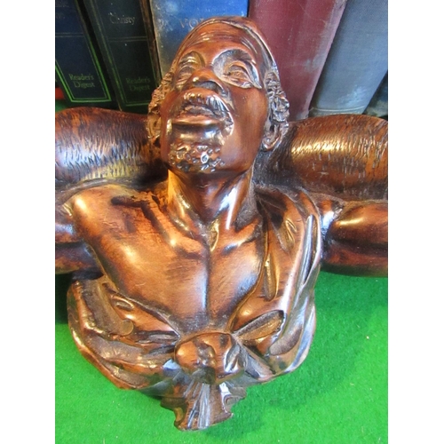 227 - Antique Dublin Signed Blackamoor Motif Decorated Pipe Holder Approximately 12 Inches Wide