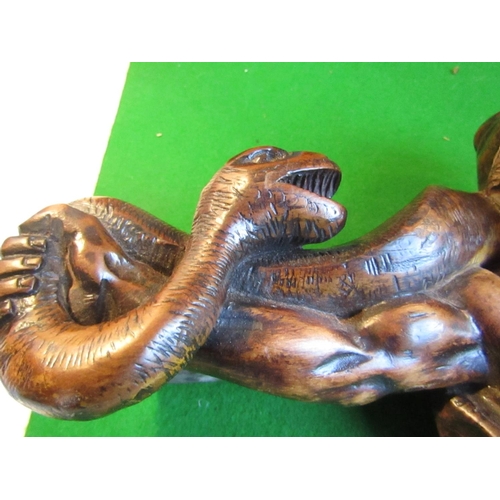 227 - Antique Dublin Signed Blackamoor Motif Decorated Pipe Holder Approximately 12 Inches Wide