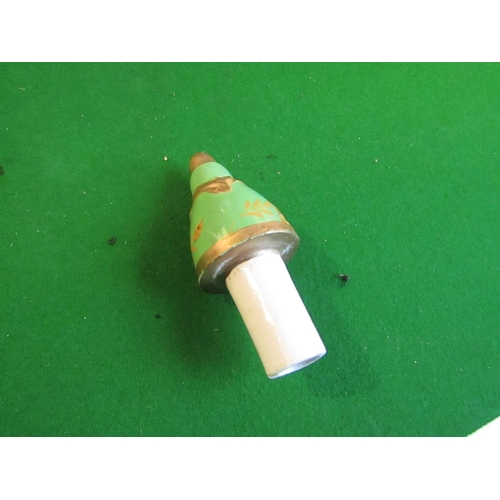 228 - Sevres French Porcelain Green Ground Bottle Shaped Form Attractively Detailed and Gilded