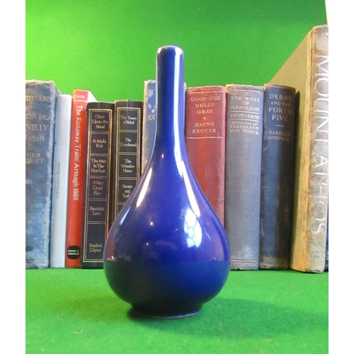 234 - Blue Ground Slenderneck Vase Approximately 8 Inches High