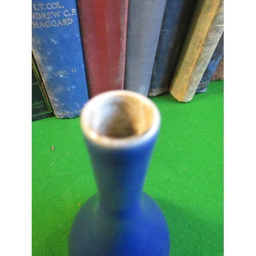 234 - Blue Ground Slenderneck Vase Approximately 8 Inches High