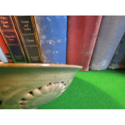 239 - Reticulated Green Ground Bowl Circular Form Chinese Approximately 6 Inches Diameter