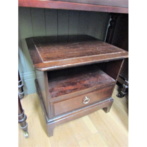 74 - Mahogany Side Locker with Single Drawer above Shaped Bracket Supports Approximately 18 Inches Wide x... 