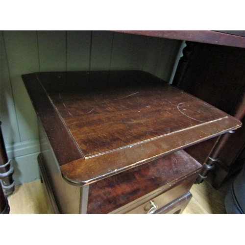 74 - Mahogany Side Locker with Single Drawer above Shaped Bracket Supports Approximately 18 Inches Wide x... 