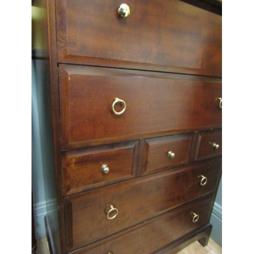 77 - Mahogany Chest of Three Short and Four Long Drawers Approximately 34 Inches Wide x 49 Inches High