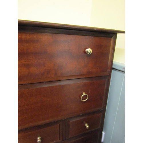 77 - Mahogany Chest of Three Short and Four Long Drawers Approximately 34 Inches Wide x 49 Inches High