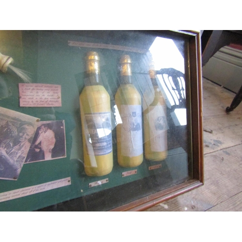 816 - Glazed Cased Cabinet Concerning Viniculture Approximately 4ft Wide