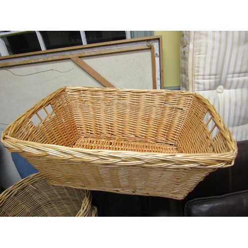 82 - Three Wickerwork Baskets Good Condition