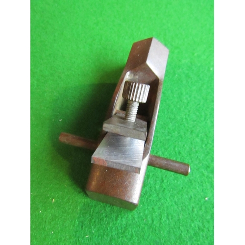 825 - Bronze Miniature Wood Plane Working Order Approximately 3 Inches Wide