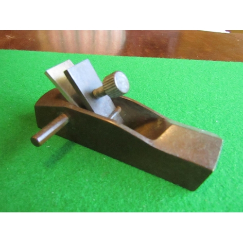 825 - Bronze Miniature Wood Plane Working Order Approximately 3 Inches Wide