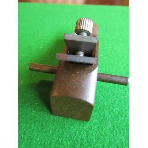 825 - Bronze Miniature Wood Plane Working Order Approximately 3 Inches Wide