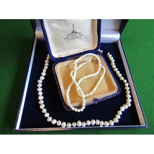 831 - Two Ladies Pearl Necklaces with Clasps