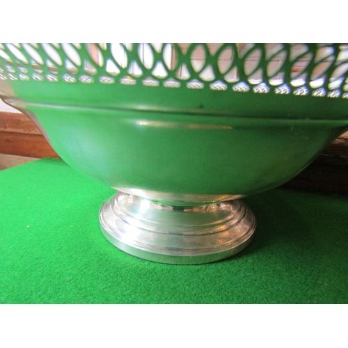 841 - Solid Silver Table Center Piece Gadrooned Decoration Pedestal Form Approximately 9 Inches Diameter