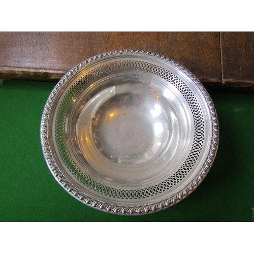 841 - Solid Silver Table Center Piece Gadrooned Decoration Pedestal Form Approximately 9 Inches Diameter