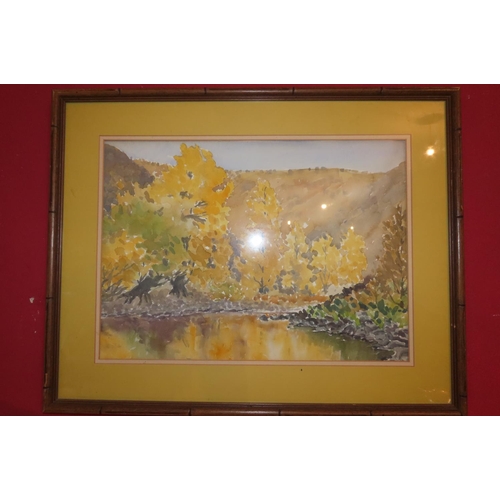 859 - Three Watercolours Forest and River Scene and Another Largest Approximately 12 Inches High x 16 Inch... 