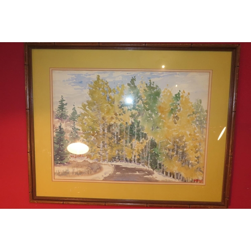 859 - Three Watercolours Forest and River Scene and Another Largest Approximately 12 Inches High x 16 Inch... 