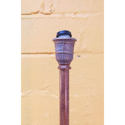 886 - Vintage Gilt Decorated Floor Lamp Column Form