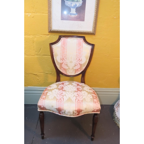 888 - Pair of Antique Side Chairs Mahogany Framed