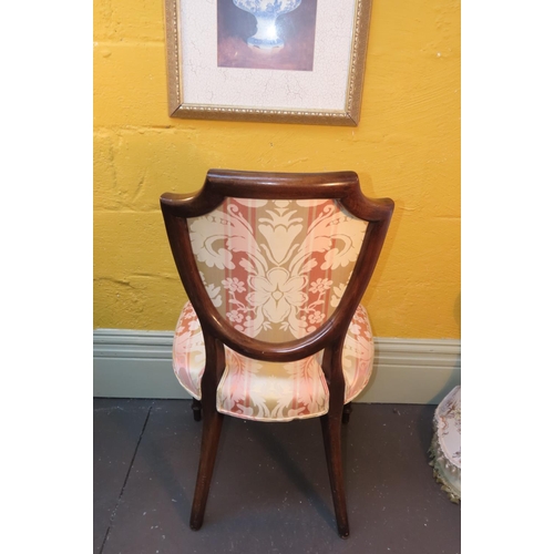 888 - Pair of Antique Side Chairs Mahogany Framed