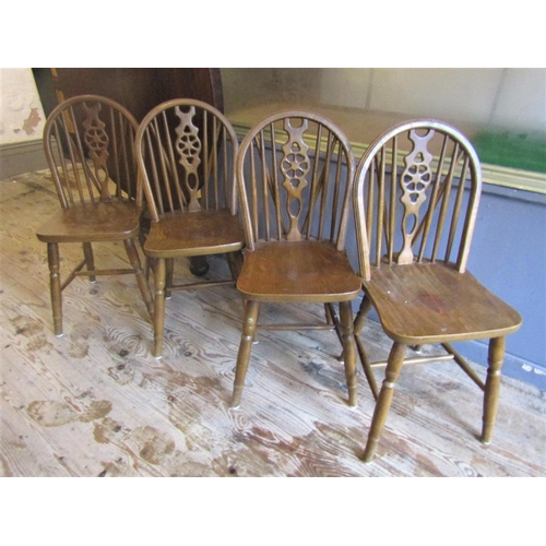 89 - Set of Four Good Quality Rail Back Kitchen Chairs