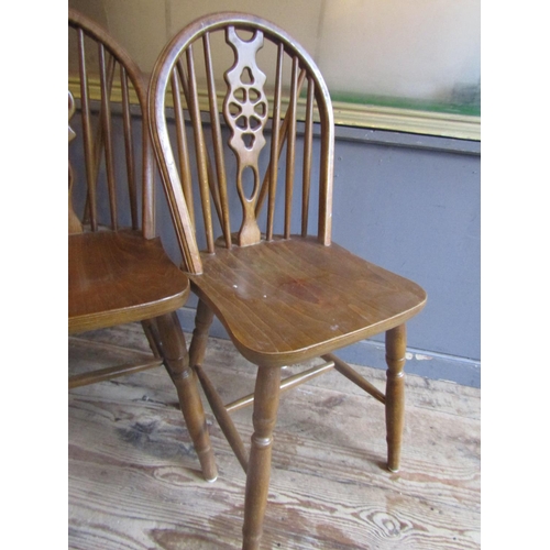 89 - Set of Four Good Quality Rail Back Kitchen Chairs