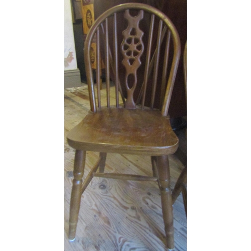 89 - Set of Four Good Quality Rail Back Kitchen Chairs