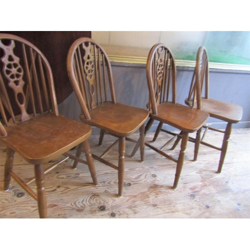 89 - Set of Four Good Quality Rail Back Kitchen Chairs