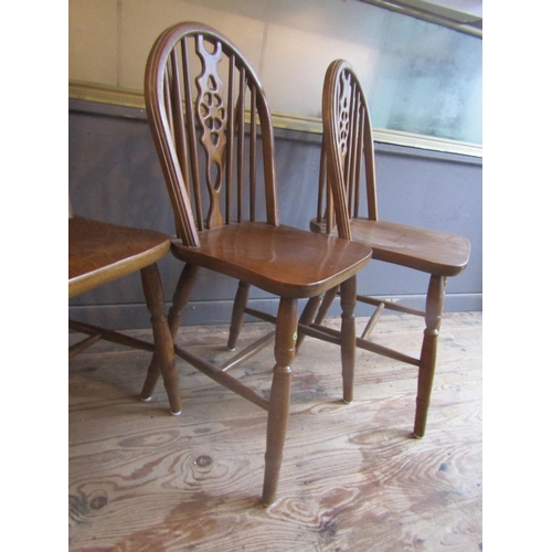 89 - Set of Four Good Quality Rail Back Kitchen Chairs