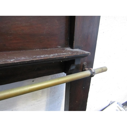 911 - Edwardian Fire Surround with Brass Rail Shelf Shelf Width 52 Inches. Height to Shelf 51 Inches. Inte... 