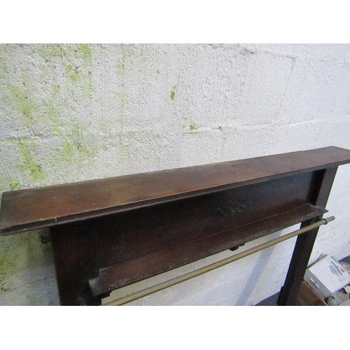 911 - Edwardian Fire Surround with Brass Rail Shelf Shelf Width 52 Inches. Height to Shelf 51 Inches. Inte... 