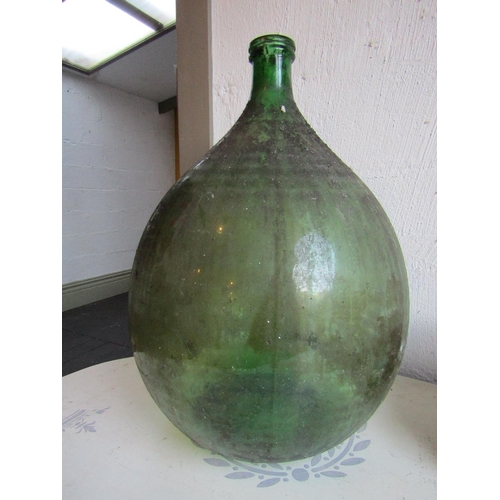 914 - Antique Emerald Glass Buoy Good Original Condition Approximately 24 Inches High