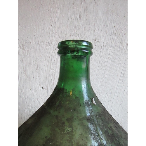 914 - Antique Emerald Glass Buoy Good Original Condition Approximately 24 Inches High