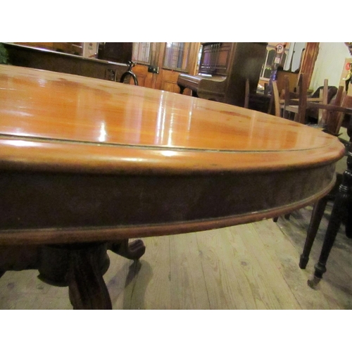 921 - William IV Mahogany Circular Form Table Approximately 4ft 6 Inches Diameter above Carved Tripod Base