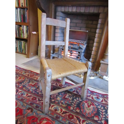 925 - Irish Antique Sugan Chair Attractive Example