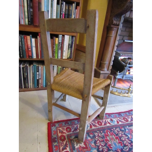 925 - Irish Antique Sugan Chair Attractive Example