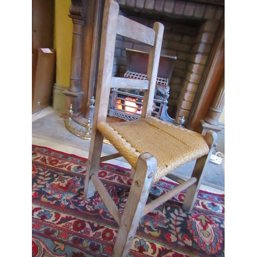 925 - Irish Antique Sugan Chair Attractive Example