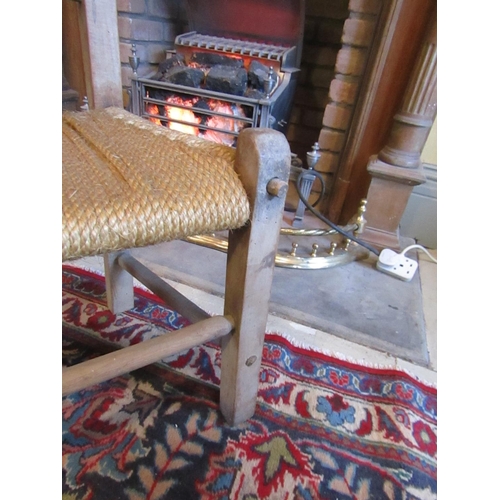 925 - Irish Antique Sugan Chair Attractive Example