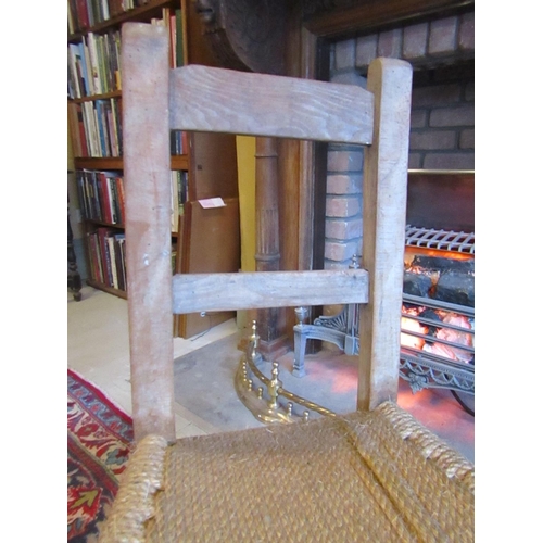 925 - Irish Antique Sugan Chair Attractive Example