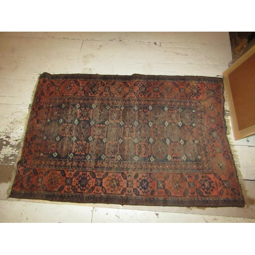 932 - Antique Persian Rug Country House Condition Approximately 4ft Inches Long x 2ft 6 Inches Wide