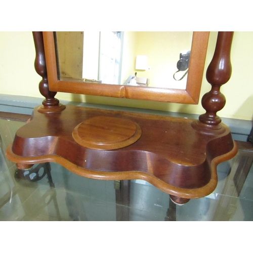 935 - Victorian Mahogany Dressing Table Top Mirror with Lift Up Central Well Approximately 20 Inches Wide ... 