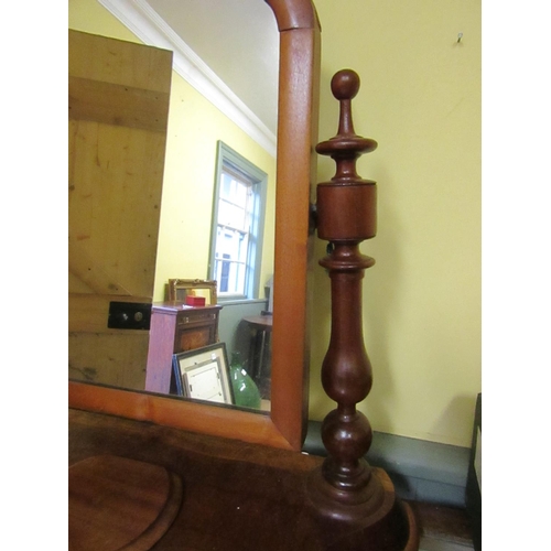 935 - Victorian Mahogany Dressing Table Top Mirror with Lift Up Central Well Approximately 20 Inches Wide ... 