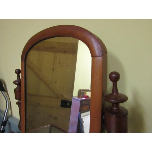 935 - Victorian Mahogany Dressing Table Top Mirror with Lift Up Central Well Approximately 20 Inches Wide ... 