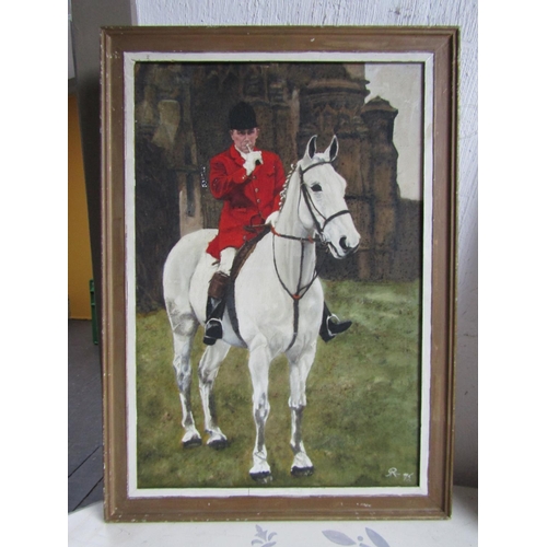 944 - Richard Rose Portrait of Raymond Brooks Ward at Knebworth Oil on Board Approximately 30 Inches High ... 